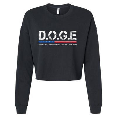 D.O.G.E Doge Democrats Officially Getting Exposed Cropped Pullover Crew