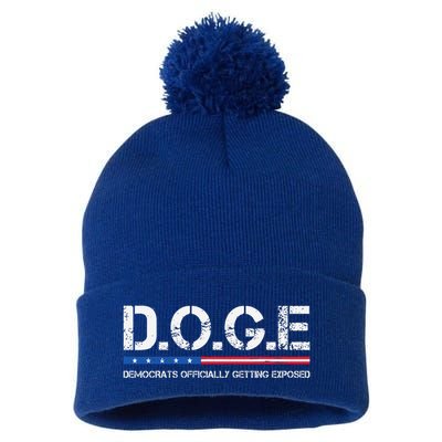 D.O.G.E Doge Democrats Officially Getting Exposed Pom Pom 12in Knit Beanie