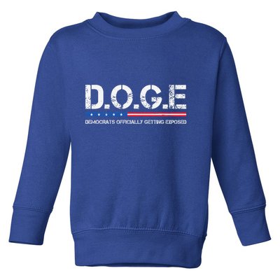 D.O.G.E Doge Democrats Officially Getting Exposed Toddler Sweatshirt
