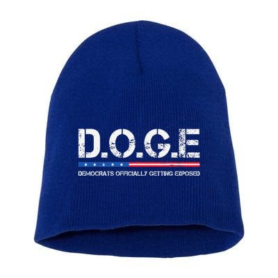 D.O.G.E Doge Democrats Officially Getting Exposed Short Acrylic Beanie