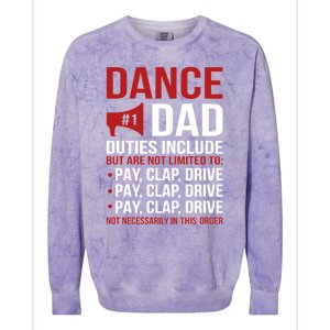 Dance Dad Duties Dancing Dad Of A Dancer Father Gift Colorblast Crewneck Sweatshirt