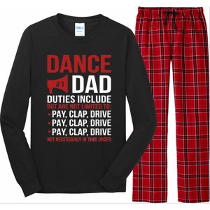 Dance Dad Duties Dancing Dad Of A Dancer Father Gift Long Sleeve Pajama Set