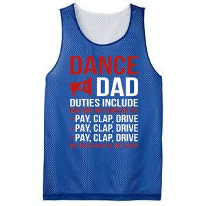 Dance Dad Duties Dancing Dad Of A Dancer Father Gift Mesh Reversible Basketball Jersey Tank