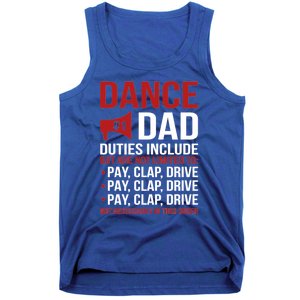 Dance Dad Duties Dancing Dad Of A Dancer Father Gift Tank Top