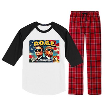 D.O.G.E Doge Department Of Government Efficiency Raglan Sleeve Pajama Set