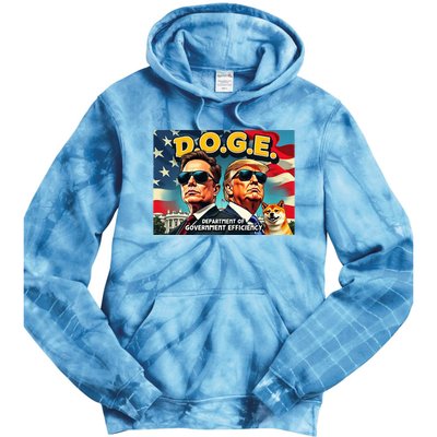 D.O.G.E Doge Department Of Government Efficiency Tie Dye Hoodie