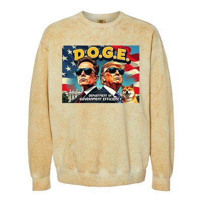 D.O.G.E Doge Department Of Government Efficiency Colorblast Crewneck Sweatshirt