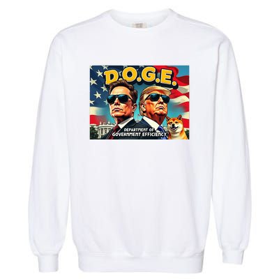 D.O.G.E Doge Department Of Government Efficiency Garment-Dyed Sweatshirt