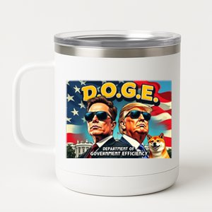 D.O.G.E Doge Department Of Government Efficiency 12 oz Stainless Steel Tumbler Cup