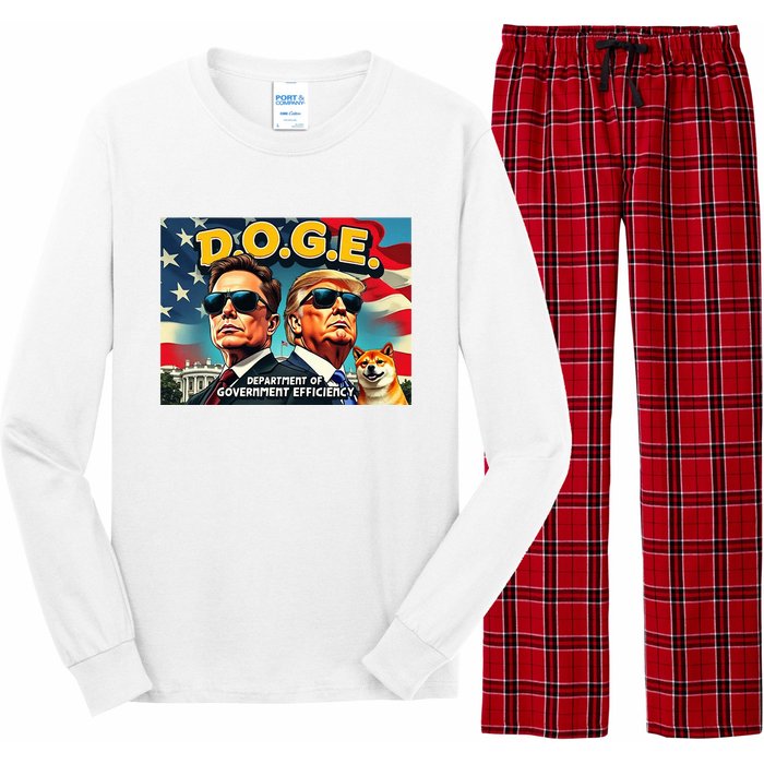 D.O.G.E Doge Department Of Government Efficiency Long Sleeve Pajama Set