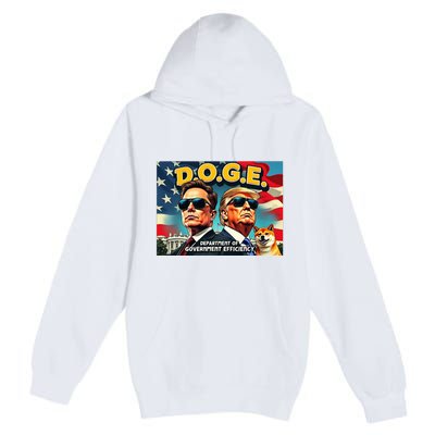 D.O.G.E Doge Department Of Government Efficiency Premium Pullover Hoodie