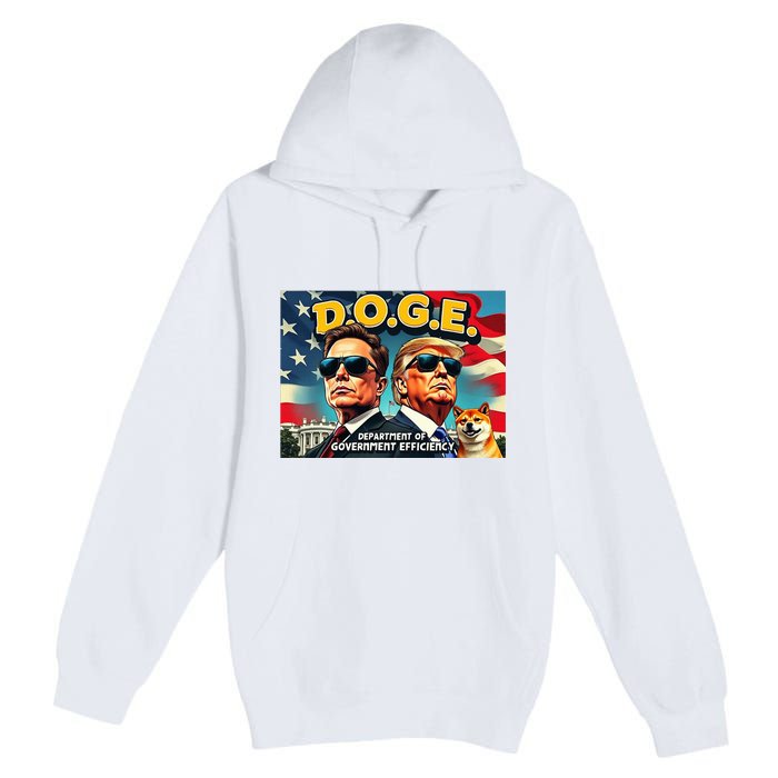 D.O.G.E Doge Department Of Government Efficiency Premium Pullover Hoodie