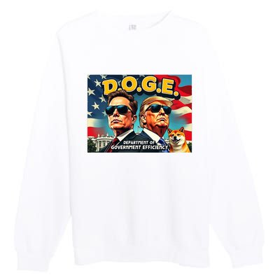 D.O.G.E Doge Department Of Government Efficiency Premium Crewneck Sweatshirt