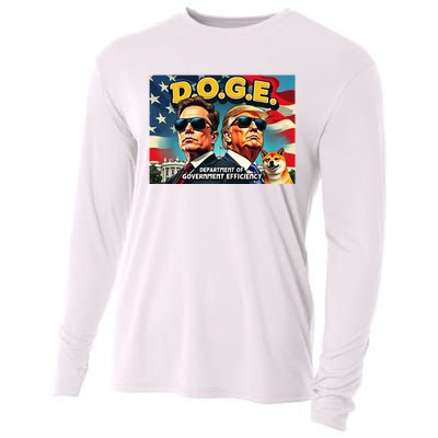 D.O.G.E Doge Department Of Government Efficiency Cooling Performance Long Sleeve Crew