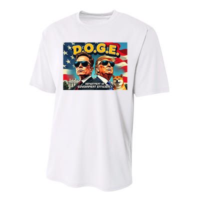 D.O.G.E Doge Department Of Government Efficiency Performance Sprint T-Shirt