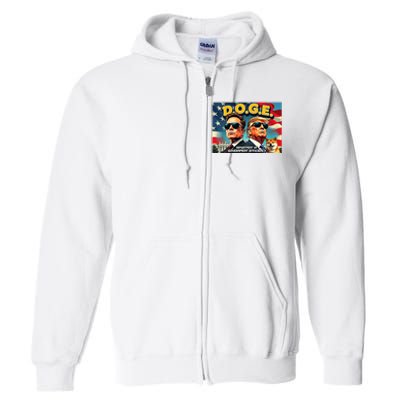 D.O.G.E Doge Department Of Government Efficiency Full Zip Hoodie