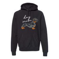 Dapple Dachshund Dog Mom Woman Premium Hoodie