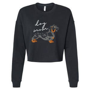 Dapple Dachshund Dog Mom Woman Cropped Pullover Crew