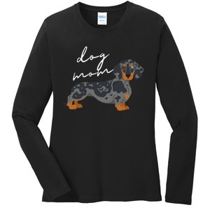 Dapple Dachshund Dog Mom Woman Ladies Long Sleeve Shirt