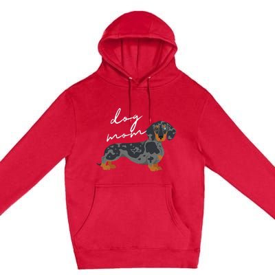 Dapple Dachshund Dog Mom Woman Premium Pullover Hoodie