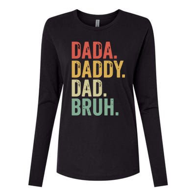 Dada Daddy Dad Bruh Womens Cotton Relaxed Long Sleeve T-Shirt