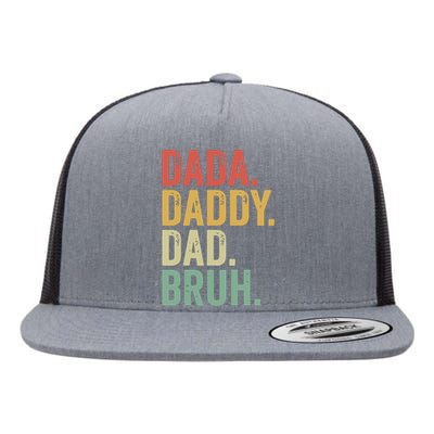 Dada Daddy Dad Bruh Flat Bill Trucker Hat