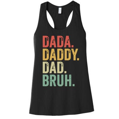 Dada Daddy Dad Bruh Women's Racerback Tank