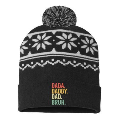 Dada Daddy Dad Bruh USA-Made Snowflake Beanie