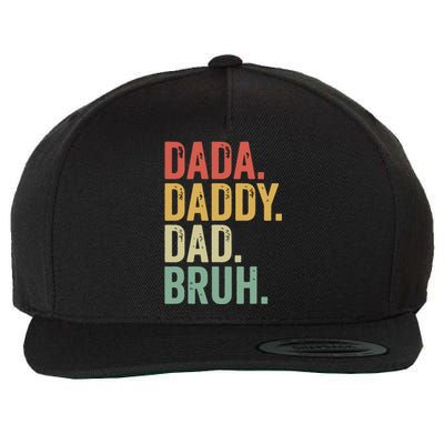 Dada Daddy Dad Bruh Wool Snapback Cap