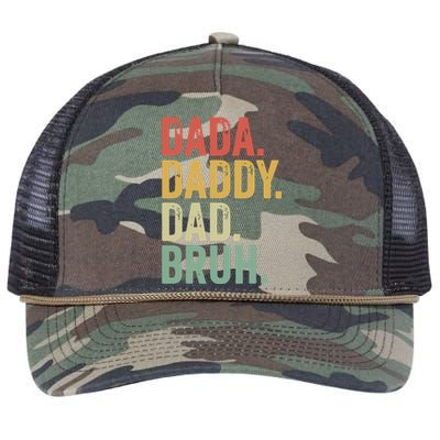 Dada Daddy Dad Bruh Retro Rope Trucker Hat Cap