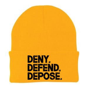 Deny Defend Depose Knit Cap Winter Beanie