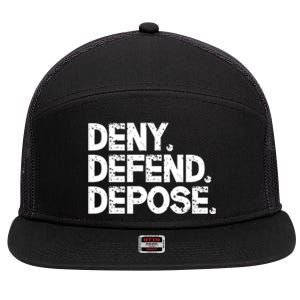 Deny Defend Depose 7 Panel Mesh Trucker Snapback Hat