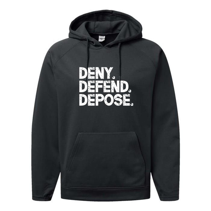 Deny Defend Depose Performance Fleece Hoodie