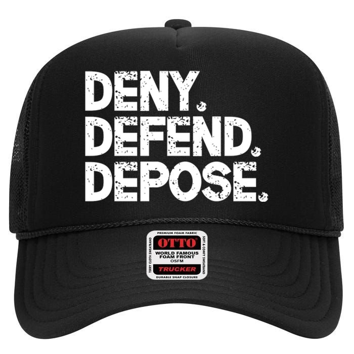 Deny Defend Depose High Crown Mesh Back Trucker Hat