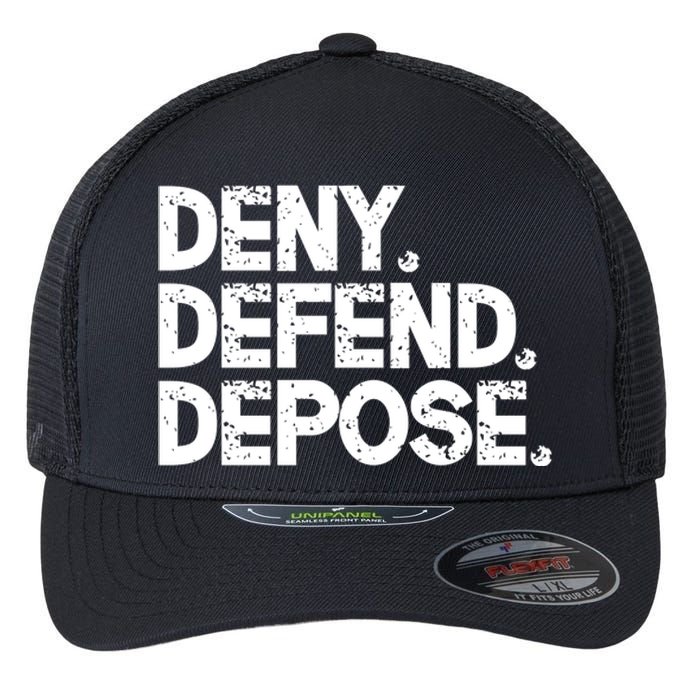 Deny Defend Depose Flexfit Unipanel Trucker Cap