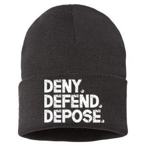 Deny Defend Depose Sustainable Knit Beanie