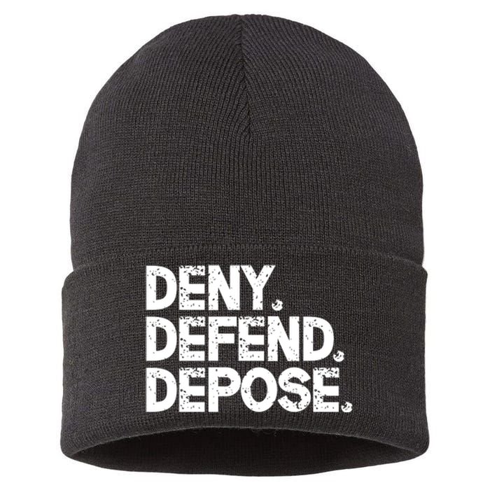 Deny Defend Depose Sustainable Knit Beanie