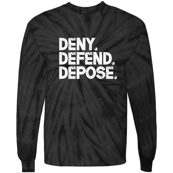 Deny Defend Depose Tie-Dye Long Sleeve Shirt