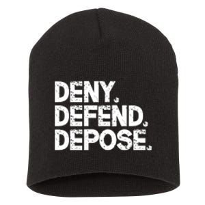 Deny Defend Depose Short Acrylic Beanie