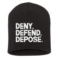 Deny Defend Depose Short Acrylic Beanie