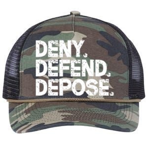 Deny Defend Depose Retro Rope Trucker Hat Cap