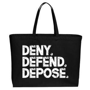 Deny Defend Depose Cotton Canvas Jumbo Tote