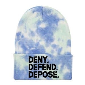 Deny Defend Depose Tie Dye 12in Knit Beanie