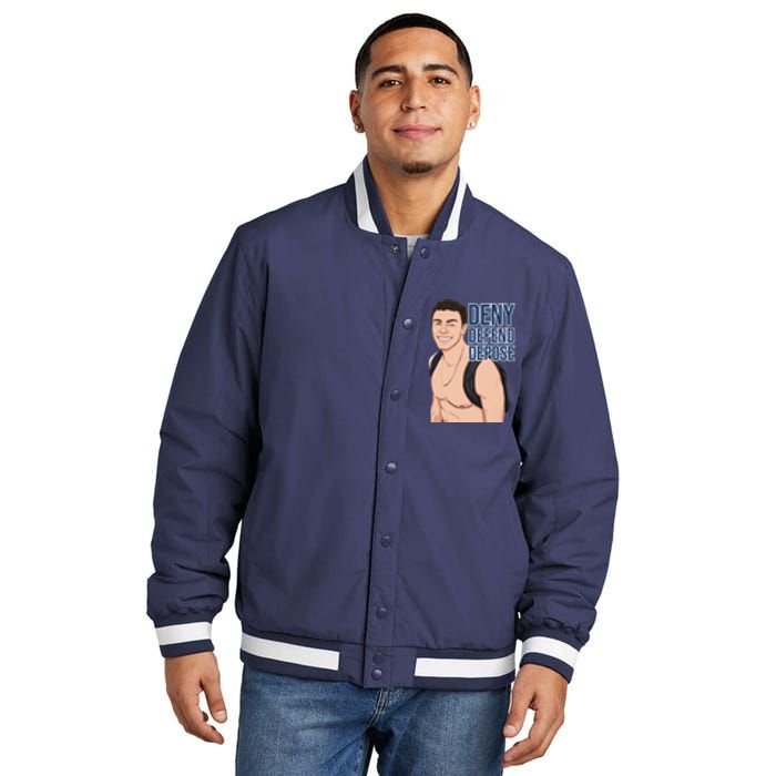 Deny Defend Depose Insulated Varsity Jacket