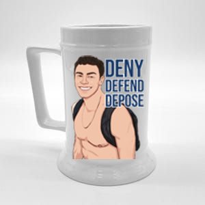 Deny Defend Depose Beer Stein