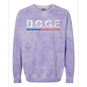 Doge D.O.G.E. Department Of Government Efficiency Gift Colorblast Crewneck Sweatshirt