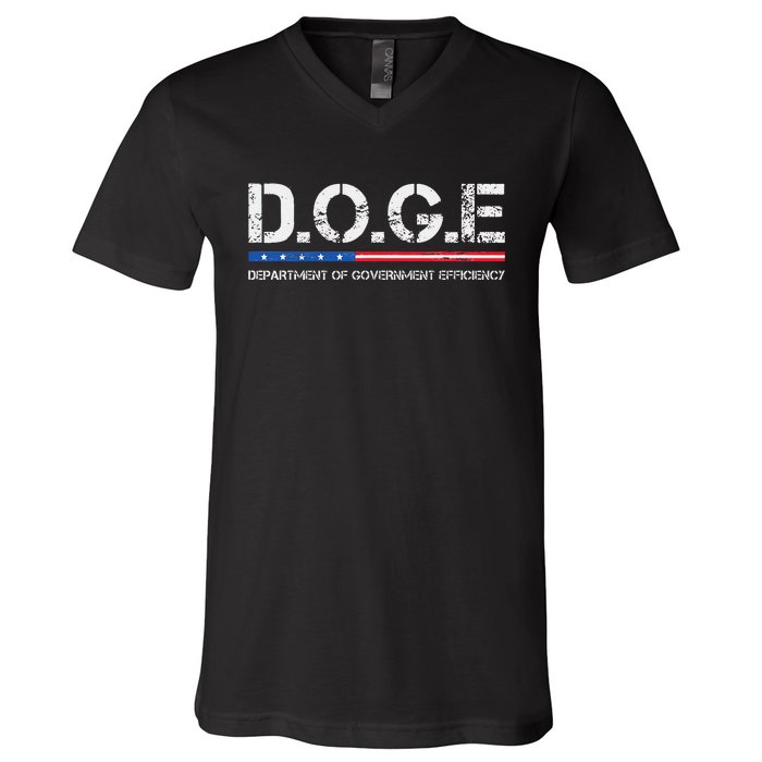 Doge D.O.G.E. Department Of Government Efficiency Gift V-Neck T-Shirt