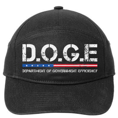 Doge D.O.G.E. Department Of Government Efficiency Gift 7-Panel Snapback Hat