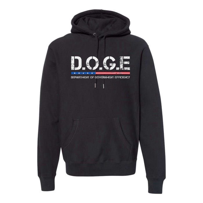 Doge D.O.G.E. Department Of Government Efficiency Gift Premium Hoodie