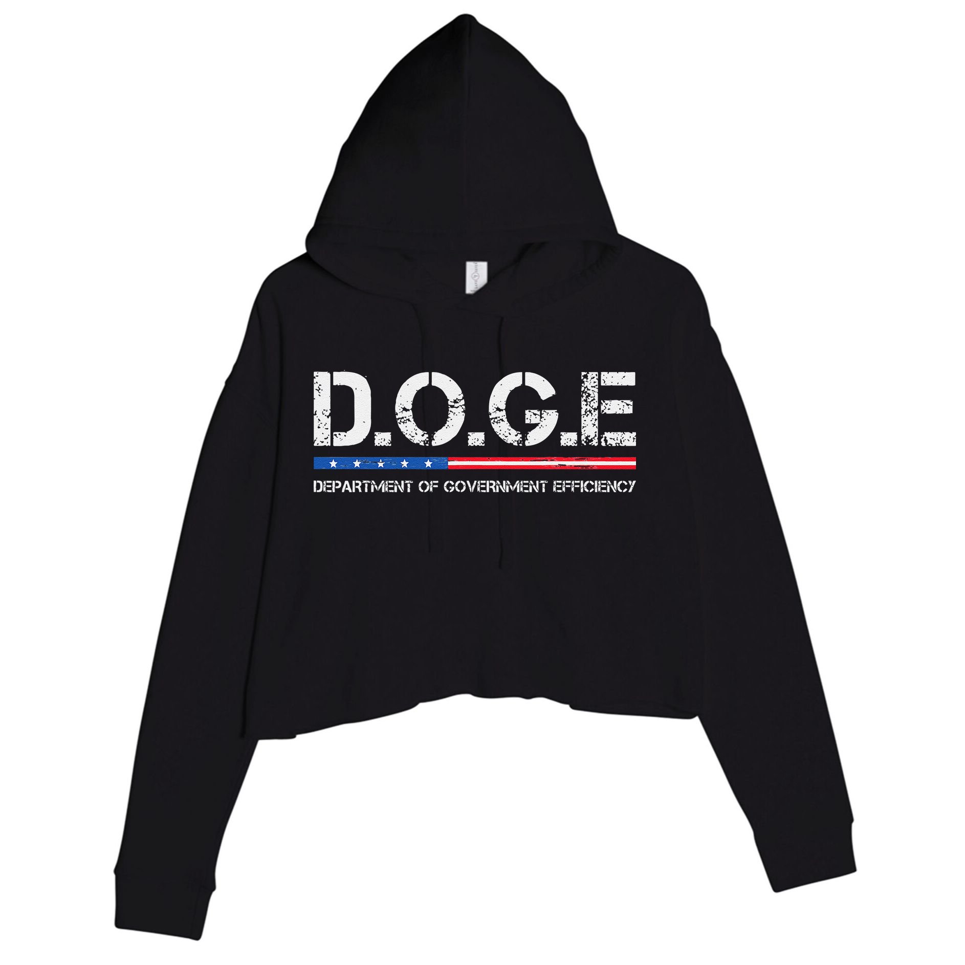 Doge D.O.G.E. Department Of Government Efficiency Gift Crop Fleece Hoodie